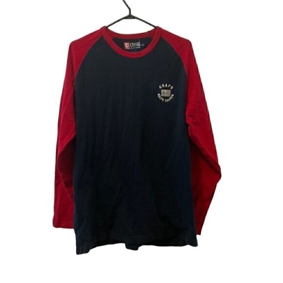 Vintage y2k Chaps Ralph Lauren Thermal Raglan Long Sleeve  Shirt - Picture 1 of 5